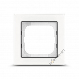 ABB Busch-Axcent Рамки Белое стекло