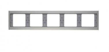 Berker K.5 Нержавеющая Сталь Рамка 5-ая горизонтальная
