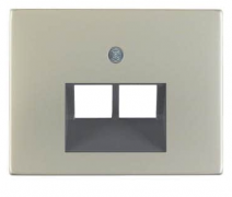 Berker K.5 Нержавеющая Сталь Накладка розетки ТЛФ/Компьютерной 2-ой