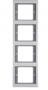 Berker K.5 Металл алюминий Рамка 4-ая вертикальная