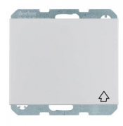 Berker K.5 Металл алюминий Розетка 1-ая с/з со шторками с крышкой безвинтовые клеммы