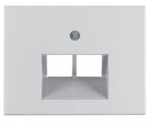 Berker K.5 Металл алюминий Накладка розетки ТЛФ/Компьютерной 2-ой
