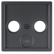 Berker Q.1, Q.3 Антрацит бархат Накладка розетки TV-FM-SAT