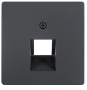 Berker Q.1, Q.3 Антрацит бархат Накладка розетки ТЛФ/Компьютерной 1-ой