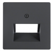 Berker Q.1, Q.3 Антрацит бархат Накладка розетки ТЛФ/Компьютерной 2-ой