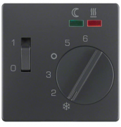 Berker Q.1, Q.3 Антрацит бархат Накладка Регулятора тёплого пола