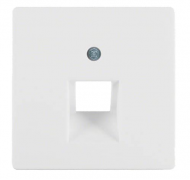 Berker Q.1, Q.3 Белый бархат Накладка розетки ТЛФ/Компьютерной 1-ой
