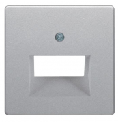 Berker Q.1, Q.3 Алюминий бархат Накладка розетки ТЛФ/Компьютерной 2-ой