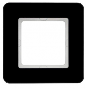 Berker Q.7 Чёрное Стекло Рамка 1-ая