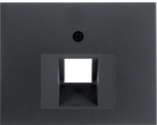Berker K.1 Антрацит матовый Накладка розетки ТЛФ/Компьютерной 1-ой