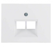 Berker K.1 Белый глянцевый Накладка розетки ТЛФ/Компьютерной 2-ой