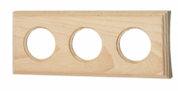 Bironi Лизетта Дерево Бук Натурель Форма квадрата Рамка 3-ая на бревно диаметр 200 мм (накладной монтаж)