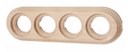 Bironi Лизетта Дерево Бук Натурель Рамка 4-ая на бревно диаметр 200 мм (накладной монтаж)