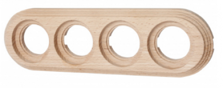 Bironi Лизетта Дерево Бук Натурель Рамка 4-ая на бревно диаметр 240 мм (накладной монтаж)