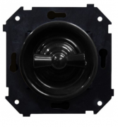 Bironi Шедель Пластик Черный Выключатель 1-клавишный (скрытый монтаж)