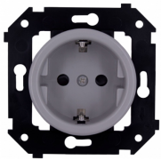 Bironi Шедель Титан Розетка с/з без шторок, винтовые клеммызолото матовый (скрытый монтаж)