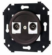 Bironi Шедель Коричневый Розетка TV-FM-SAT (телевизионная-TV, радио-FM, спутниковая-SAT) оконечная