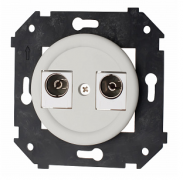 Bironi Шедель Бриз Белый матовый Розетка TV-FM-SAT (телевизионная-TV, радио-FM, спутниковая-SAT) оконечная