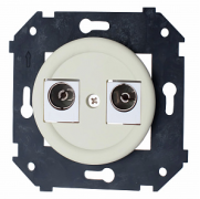 Bironi Шедель Бриз Слоновая кость матовый Розетка TV-FM-SAT (телевизионная-TV, радио-FM, спутниковая-SAT) оконечная