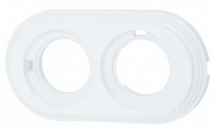 Bironi Лизетта Пластик Белый Рамка 2-ая (накладной монтаж)