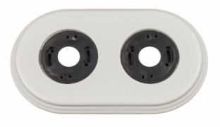 Bironi Шедель/Лизетта Керамика Белый Рамка 2-ая (скрытый и накладной монтаж)