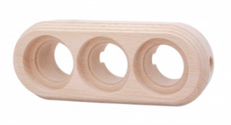 Bironi Лизетта Дерево Бук Натурэль Рамка 3-ая для монтажа с декоративной трубой 1 выход (накладной монтаж)