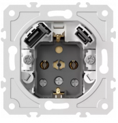 Donel Мех Розетка с/з+USB Розетка A+С, 5V/3A 20W