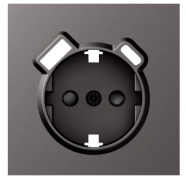 Donel S08 Матовый Титан Накладка Розетки с/з + USB ( A+C )