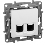Legrand Etika Белый Розетка Компьютерная 2-ая RJ45 Cat.5e (UTP)