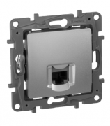 Legrand Etika Алюминий Розетка Компьютерная 1-ая RJ45 Cat.5e (UTP)