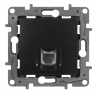 Legrand Etika Антрацит Розетка телефонная 1-ая RJ11