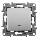 Legrand Etika Алюминий Переключатель 1-кл с подсветкой