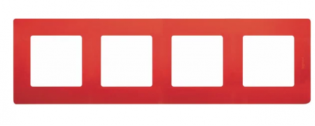 Legrand Etika Красный Рамка 4-ая