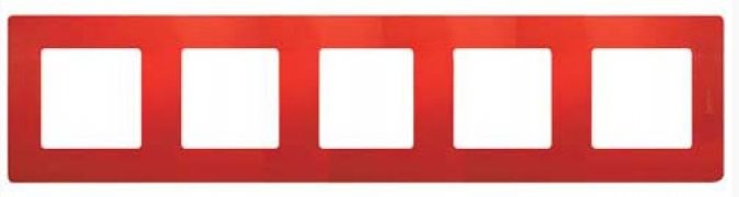 Legrand Etika Красный Рамка 5-ая