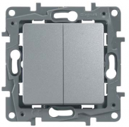 Legrand Etika Алюминий Выключатель 2-кл