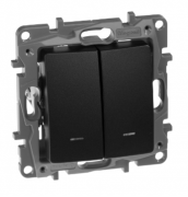 Legrand Etika Антрацит Переключатель 2-кл с подсветкой