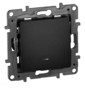 Legrand Etika Антрацит Выключатель 1-кл с подсветкой