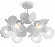 Freya Satellite Белый Люстра на штанге E27х6, FR5165PL-06W