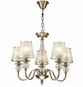Freya Inessa Бронза Антик Подвесная люстра E14х5, FR2685PL-05BZ