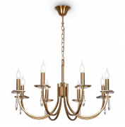 Freya Forte Латунь Подвесная люстра E14х8, FR1006PL-08G