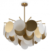 Freya Porto Латунь/Белый Люстра на штанге E14х6, FR5104PL-06BS2
