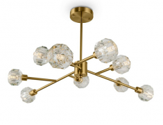 Freya Grace Латунь Люстра на штанге G9х9, FR5114PL-09BZ