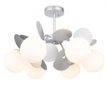 Freya Satellite Серебро Люстра на штанге E27х6,  FR5165PL-06S
