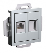 Atlas Design Алюминий Розетка HDMI + RJ45 кат. 5е UTP