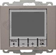 Терморегулятор 10А, НО-контакт, 230В
K.5,  клавишный,  датчик t° воздуха (встроенный),  с возможностю подключения датчика t° пола,  с таймером,   цвет - нержавеющая сталь