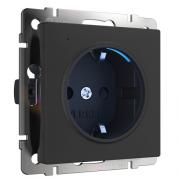 Розетка с подсветкой 
Alumax,  Split,  Slab,  Senso,  Baguette,  Acrylic,  Platinum,  Elite,  Snabb,  Stream,  Flock,  Stark,  Fiore,  Favorit,  Diamant,  Aluminium,  Antik,  Metallic,  без шторок,  с заземлением,  одинарная,  винтовые клеммы,   цвет - ч