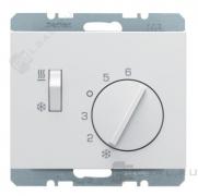 Терморегулятор воздуха помещений 5А, ПК-контакт, 230В
K.1,  поворотный,  датчик t° воздуха (встроенный),  без таймера,   цвет - полярная белизна матовый