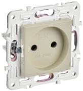 IEK Skandy Бежевый Розетка б/з со шторками, винтовой зажим