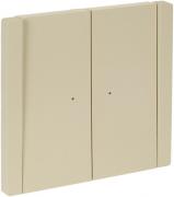 IEK Fortepiano Ванильный Выключатель 2-клавишный с подсветкой