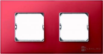 РамкаSimon 27 neos, 2 поста, цвет - рубиновый, пластмасса